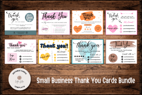 Download 8 Small Business Thank You Cards Bundle - Business Collection