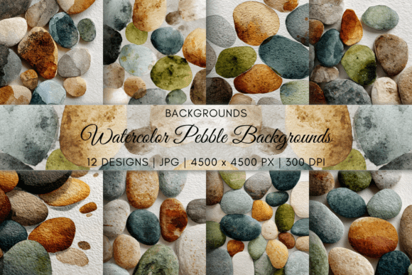 Download Watercolor Pebble Backgrounds - Pebble Collection